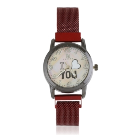 Zegarek damski magnetyczny LOVE red Z3094