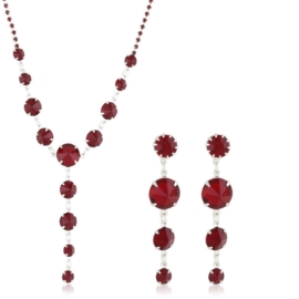 Komplet biżuterii - czeskie kryształy - KOM612