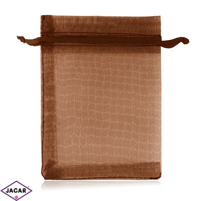 Torebki  z organzy 8x6cm brązowy 100szt/op TP1446