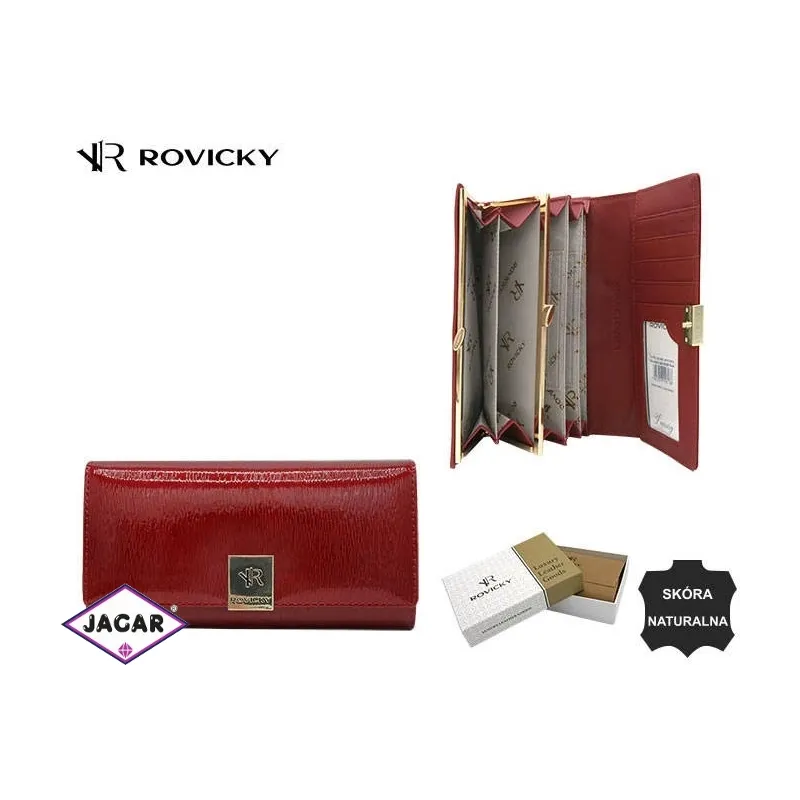 Portfel skórzany damski RH-24A-1-SH Red P2414 Portfel skórzany damski RH-24A-1-SH Red P2414