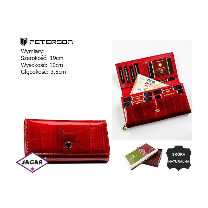 Portfel damski skórzany PTN 42106-CB Red P2423