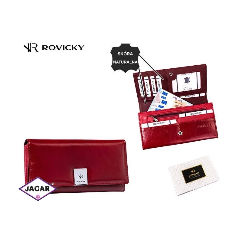 Portfel skórzany damski+PU RPX-27A-4 Red P2430 Portfel skórzany damski+PU RPX-27A-4 Red P2430