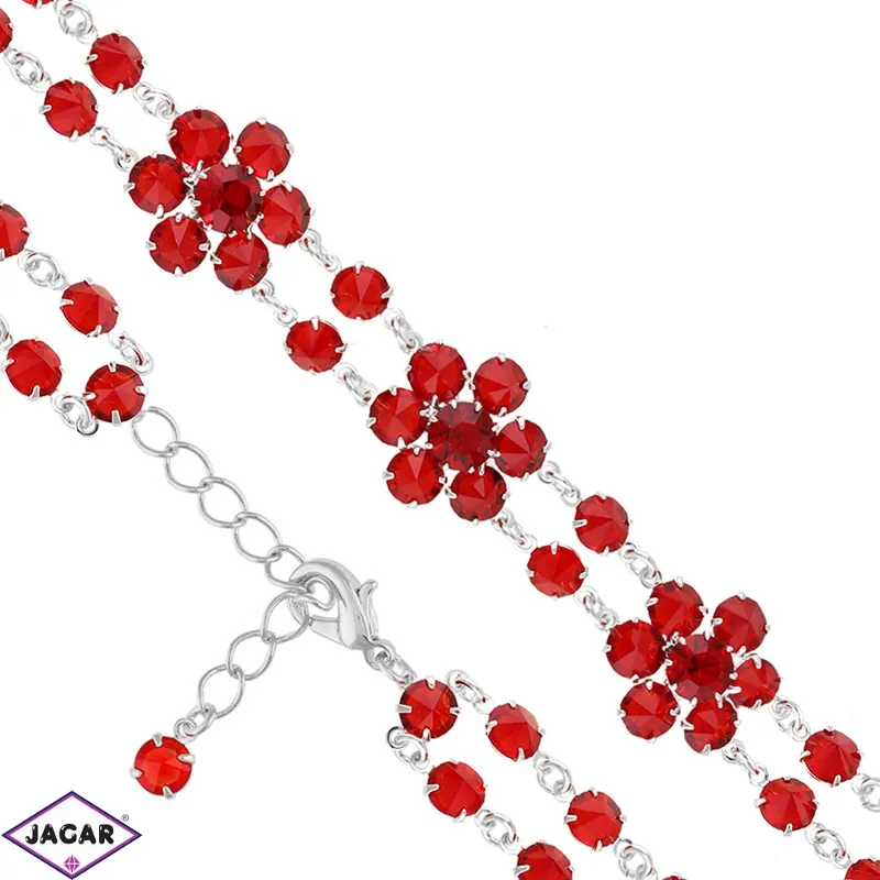 Bransoletka czeska z kryształami - kwiat - BRA1063 Bransoletka czeska z kryształami - kwiat - BRA1063