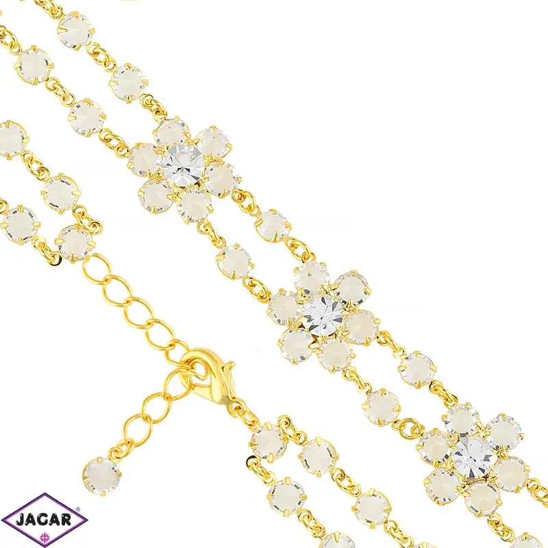 Bransoletka czeska z kryształami - kwiat - BRA1064 Bransoletka czeska z kryształami - kwiat - BRA1064