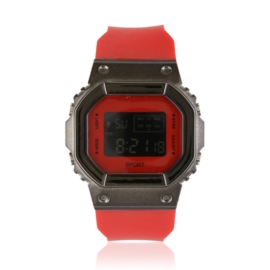 Zegarek sportowy silikonowy pasek red Z3249