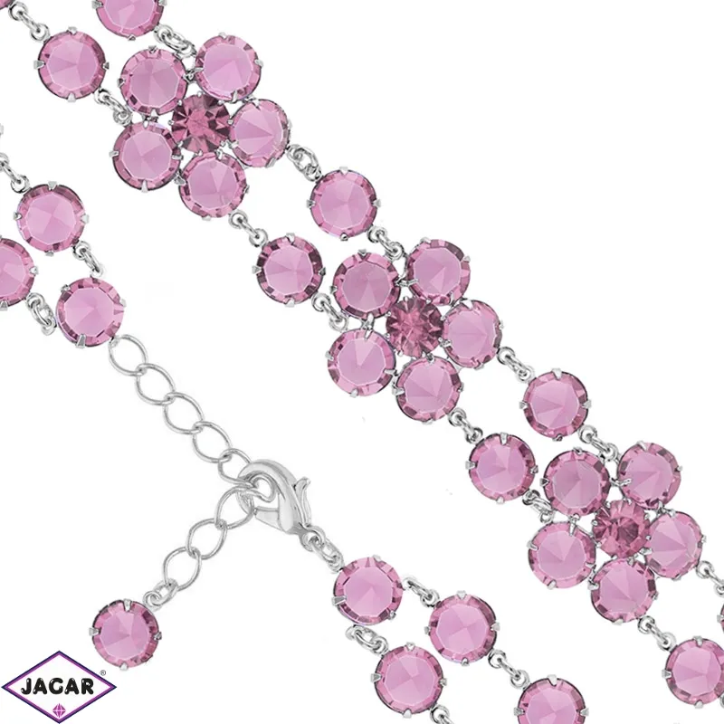 Bransoletka czeska z kryształami - kwiat - BRA1068 Bransoletka czeska z kryształami - kwiat - BRA1068