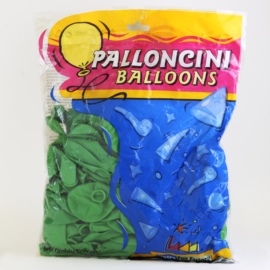 Balony kauczukowe zielone 100szt/op BAL02