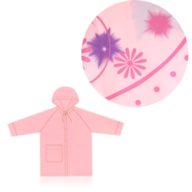 Płaszcz przeciwdeszczowy dziecięcy różowy DS04
