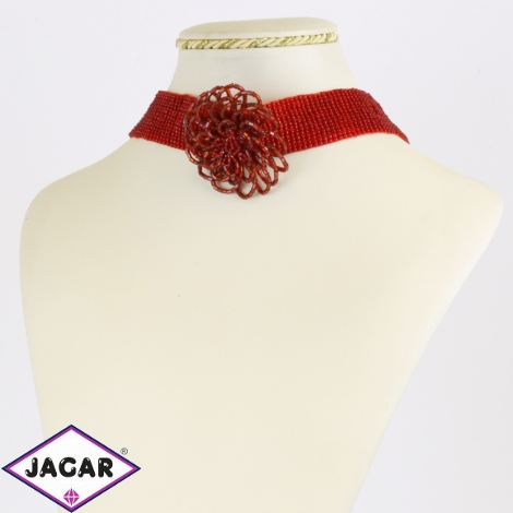 Naszyjnik choker czerwony - NA2606