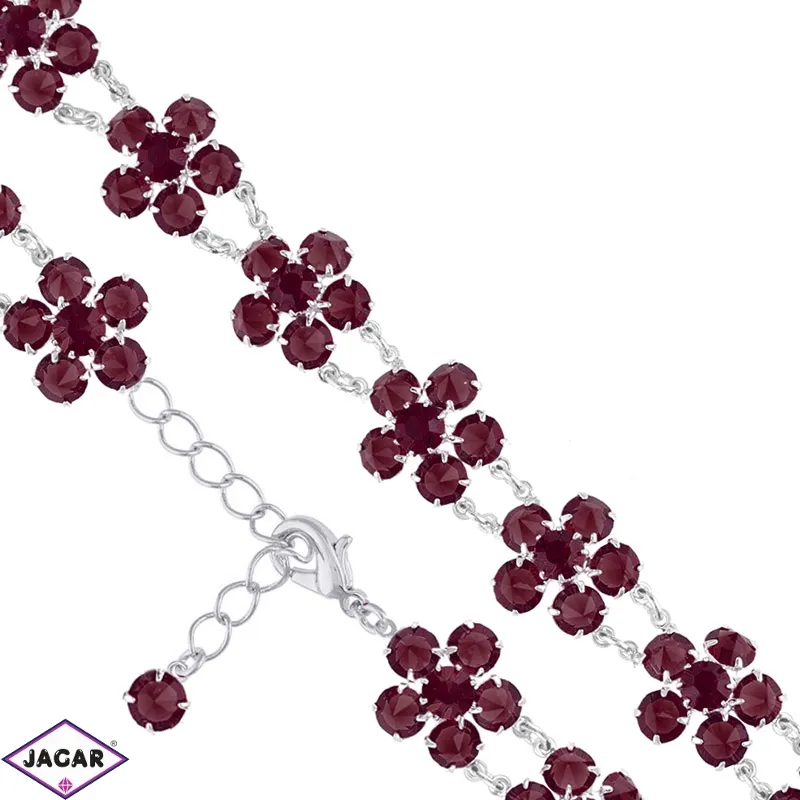Bransoletka czeska z kryształami - kwiat - BRA1079 Bransoletka czeska z kryształami - kwiat - BRA1079