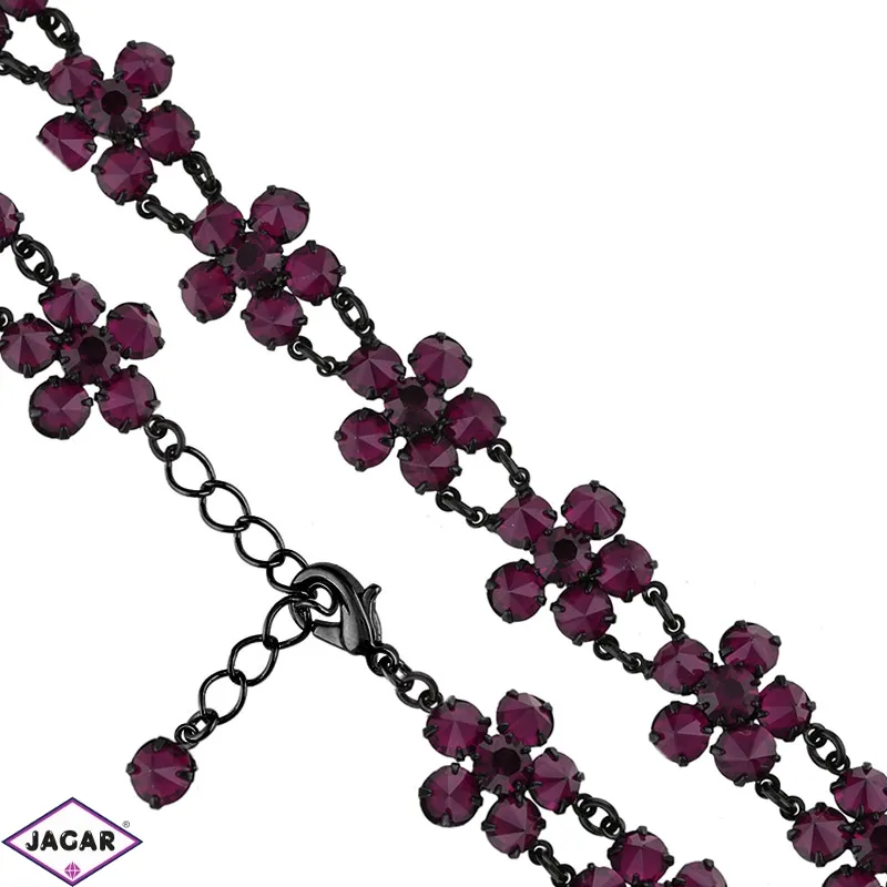 Bransoletka czeska z kryształami - kwiat - BRA1082 Bransoletka czeska z kryształami - kwiat - BRA1082