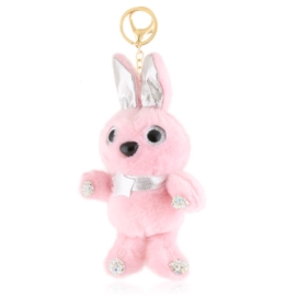 Brelok maskotka różowy królik - PU487