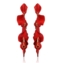 Kolczyki wiszące akrylowe czerwone 12cm EA4438