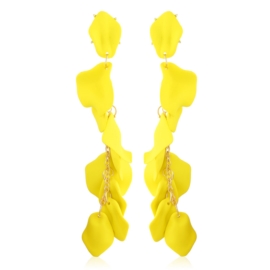 Kolczyki wiszące akrylowe żółte 12cm EA4448