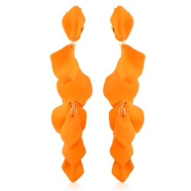 Kolczyki wiszące akrylowe pomarańczowe 12cm EA4449