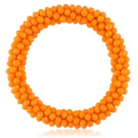 Bransoletka gumka kryształkowa orange BRA4198