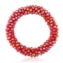 Bransoletka gumka kryształkowa czerwona BRA4201