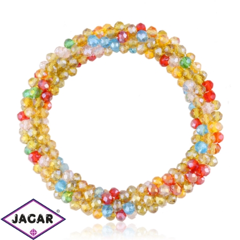Bransoletka gumka kryształkowa mix kolorów BRA4208