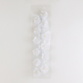 Gumki białe z kwiatkami 12szt/op OG1621