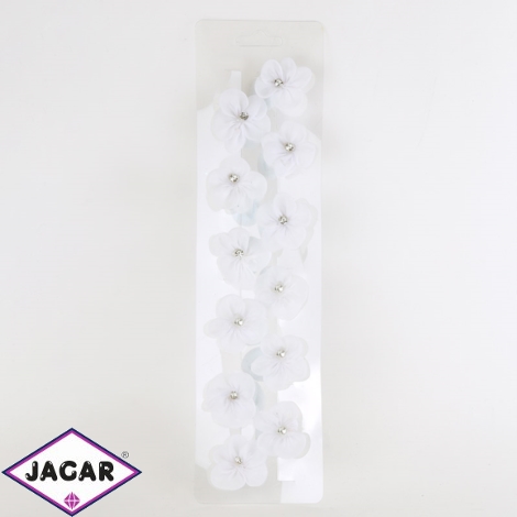 Gumki białe z kwiatkami 12szt/op OG1622