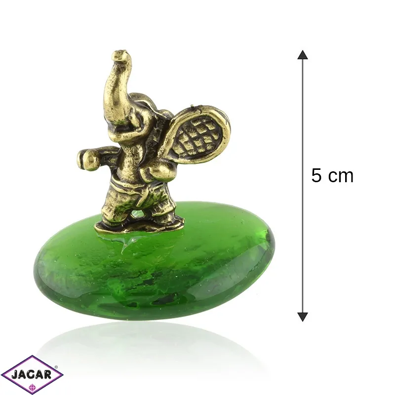 Fig. metalowa - słoń na kamyku Tenis - FR264 Fig. metalowa - słoń na kamyku Tenis - FR264