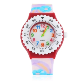 Zegarek dziecięcy silikonowy bordowy Z3389