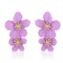 Kolczyki wiszące kwiatuszki fioletowe 5cm EA4564