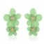 Kolczyki wiszące kwiatuszki zielone 5cm EA4565