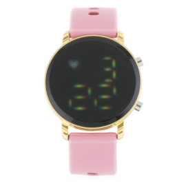 Zegarek silikonowy LED rózowy 4cm Z3415