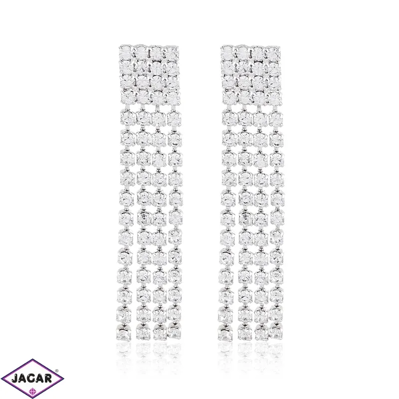 Kolczyki czeskie z kryształkami 5cm 53/117 EA2084 Kolczyki czeskie z kryształkami 5cm 53/117 EA2084