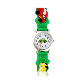 Zegarek dziecięcy auta - zielony Z3470