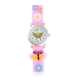 Zegarek dziecięcy motylki - różowy Z3479