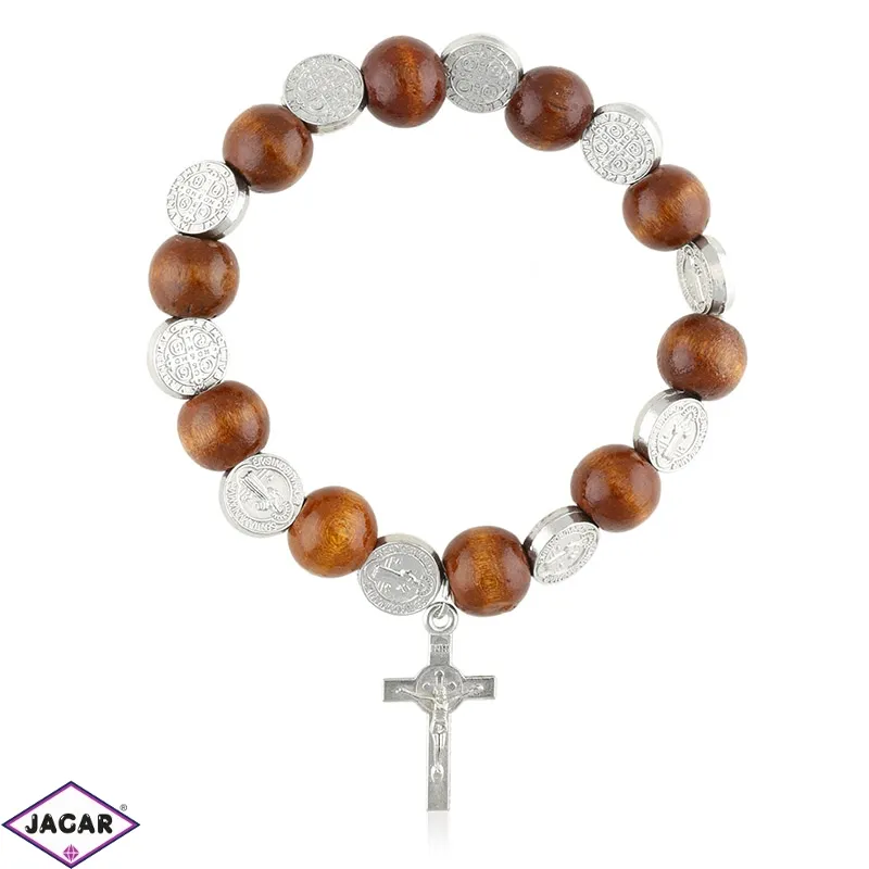 Bransoletka drewniana - dziesiątka różańca - RO89 Bransoletka drewniana - dziesiątka różańca - RO89