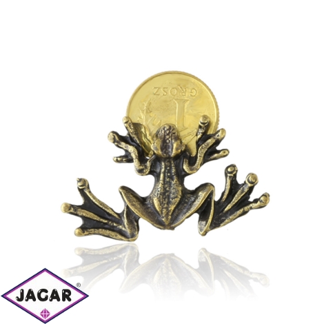 Figurka metalowa - żaba z monetą 10szt/op FR312