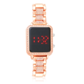 Zegarek LED na bransolecie różowe złoto Z3655