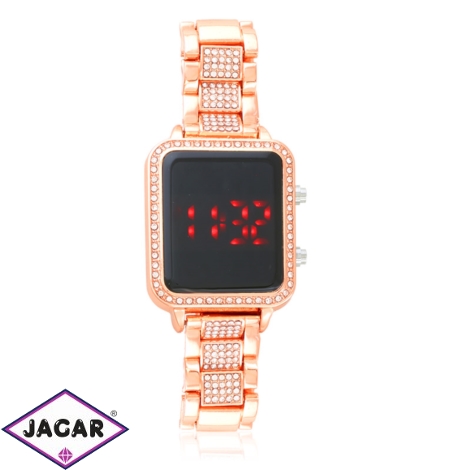 Zegarek LED na bransolecie różowe złoto Z3655