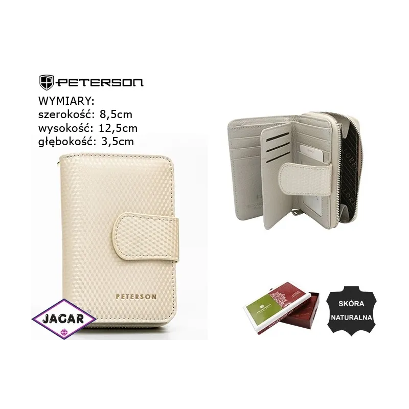 Portfel damski skórzany PTN 76115-SBR Beige P2451 Portfel damski skórzany PTN 76115-SBR Beige P2451