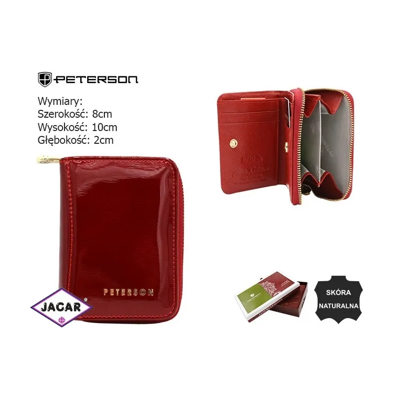 Portfel damski skórzany PTN 5157-SH Red P2453 Portfel damski skórzany PTN 5157-SH Red P2453