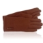 Rękawiczki damskie z guzikami brązowe RK956