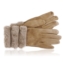 Rękawiczki damskie z puszkiem brązowe RK970