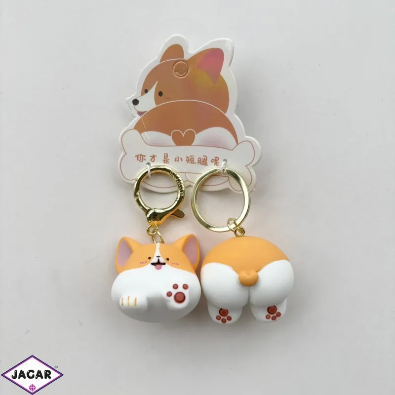 Brelok podwójny corgi PU1137