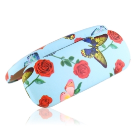 Etui na okulary motylki niebieskie EO304