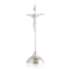 Krzyż stojący metalowy srebrny 22cm - KR35