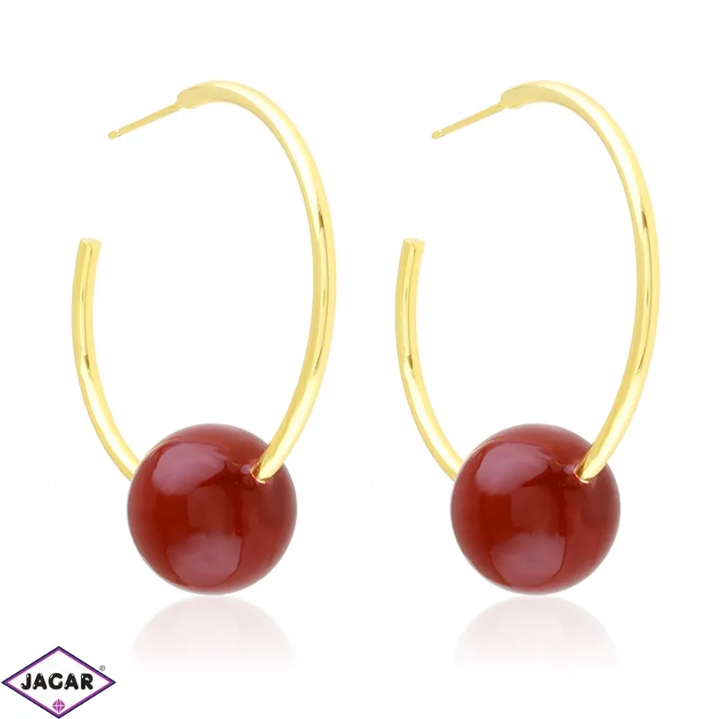Kolczyki koła burgund 14K EAP42121 Kolczyki koła burgund 14K EAP42121