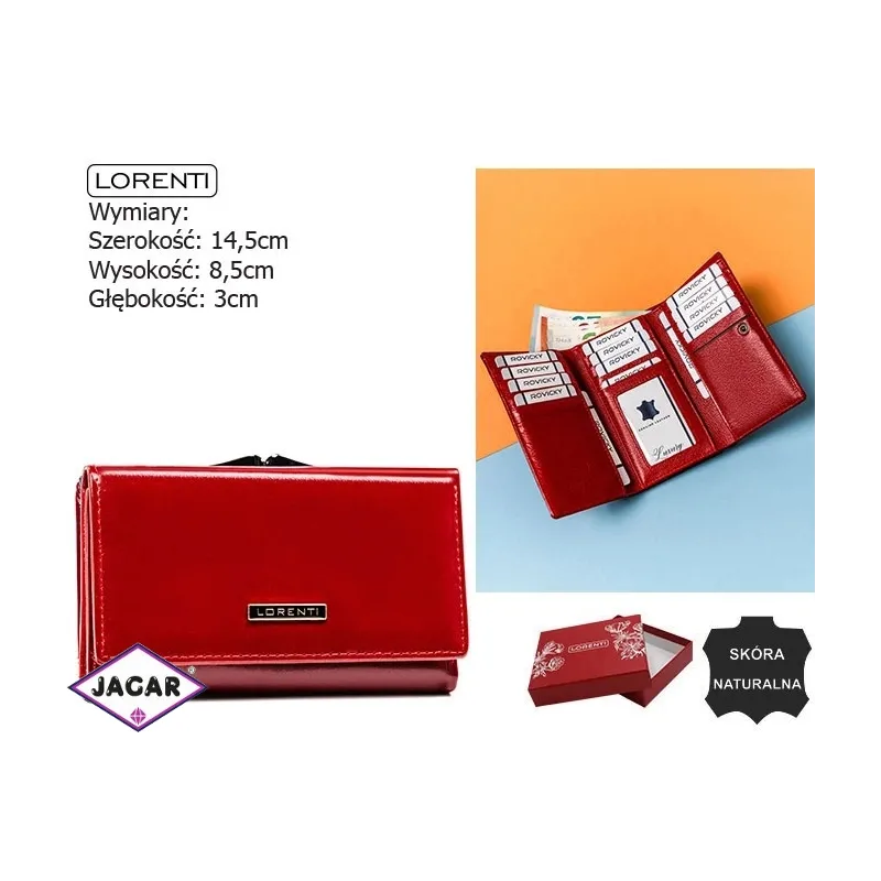 Portfel damski skórzany 55020-GBL Red P2466