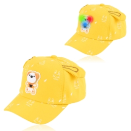 Czapka z daszkiem dziecięca miś LED CN502