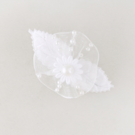 Spinki edytki białe kwiatki 6szt/op OS1847