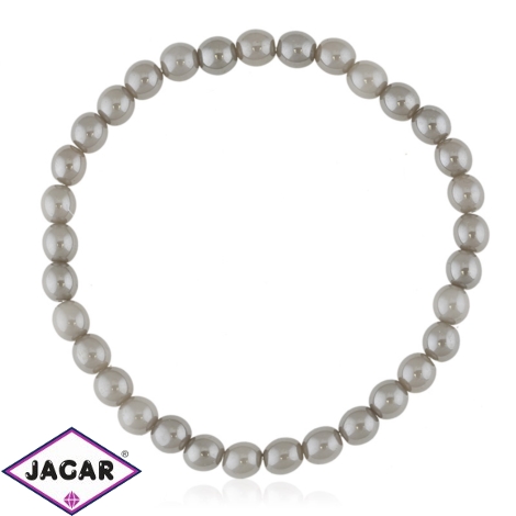 Bransoletka czeskie perły szare 0,8mm - BRA4696