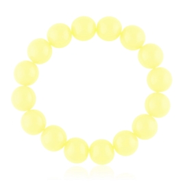 Bransoletka z koralików - żółta 1cm - BRA4699