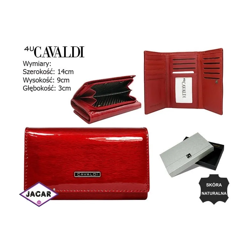 Portfel damski skórzany H29-1-SH9 Red P2488